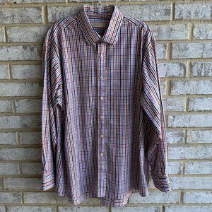 Michael Kors Plaid Simply Button Down Shirt, Size 17.5 34/35